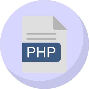 PHP File Format Flat Bubble Icon vector