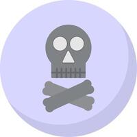 Skull Flat Bubble Icon vector