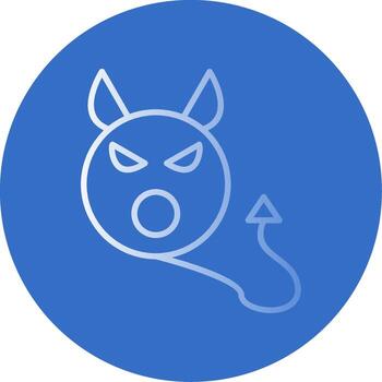 Devil Flat Bubble Icon vector