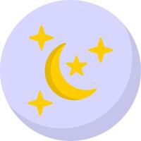 Night Flat Bubble Icon vector