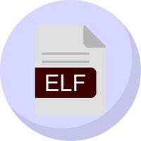 ELF File Format Flat Bubble Icon vector