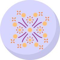 Sparkler Flat Bubble Icon vector