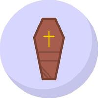 Coffin Flat Bubble Icon vector