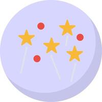 Fireworks Flat Bubble Icon vector