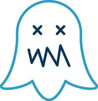 Ghost Line Blue Two Color Icon vector