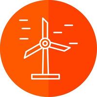 Wind Energy Line Yellow White Icon vector