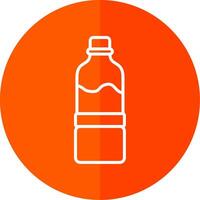 Water Bottle Line Yellow White Icon vector