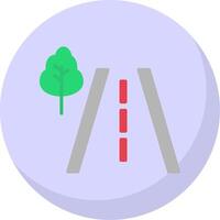 la carretera plano burbuja icono vector