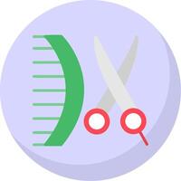 Barbershop Flat Bubble Icon vector