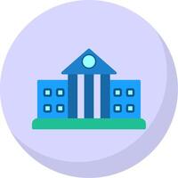 City Hall Flat Bubble Icon vector