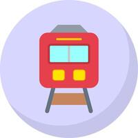 Train Flat Bubble Icon vector