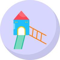 Playground Flat Bubble Icon vector