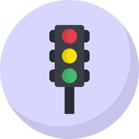 Traffic Lights Flat Bubble Icon vector