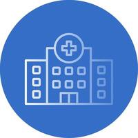 Hospital Flat Bubble Icon vector