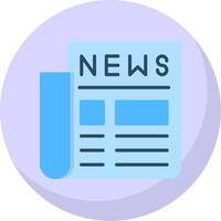 Newspaper Flat Bubble Icon vector