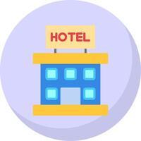 Hotel Flat Bubble Icon vector