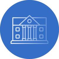 Bank Flat Bubble Icon vector