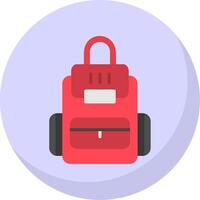 Bag Flat Bubble Icon vector