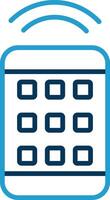Remote Control Line Blue Two Color Icon vector