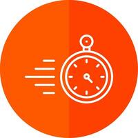 Timer Line Yellow White Icon vector