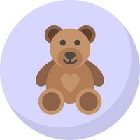 Bear Flat Bubble Icon vector