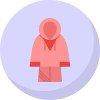 Raincoat Flat Bubble Icon vector