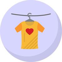 Clothes Flat Bubble Icon vector