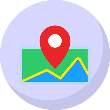 Map Flat Bubble Icon vector