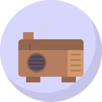 Radio Flat Bubble Icon vector