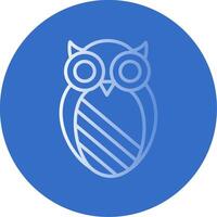 Owl Flat Bubble Icon vector