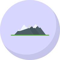 Mountain Flat Bubble Icon vector