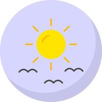 Sun Flat Bubble Icon vector