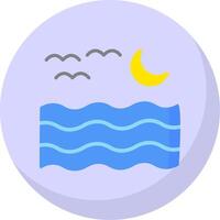 River Flat Bubble Icon vector