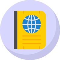 Passport Flat Bubble Icon vector