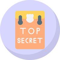 Top Secret Flat Bubble Icon vector