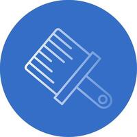 Paint Brush Flat Bubble Icon vector