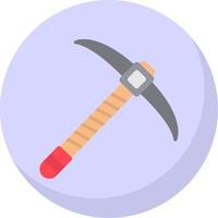 Pickaxe Flat Bubble Icon vector