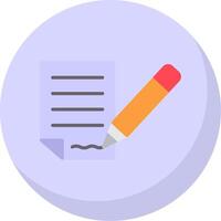 Contract Flat Bubble Icon vector