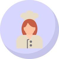 Chef Flat Bubble Icon vector