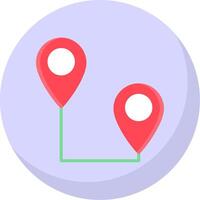 Map Flat Bubble Icon vector