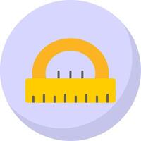 Curve Ruler Flat Bubble Icon vector