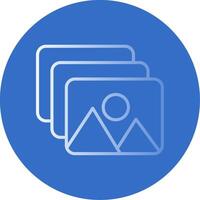 Gallery Flat Bubble Icon vector