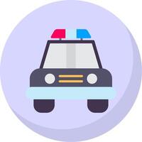 Police Car Flat Bubble Icon vector