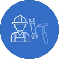 Plumber Flat Bubble Icon vector