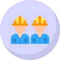Worker Flat Bubble Icon vector