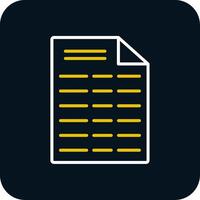 File Line Yellow White Icon vector