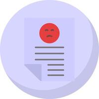 Bad Review Flat Bubble Icon vector