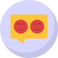Bad Review Flat Bubble Icon vector