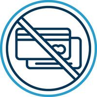 Prohibited Sign Line Blue Two Color Icon vector