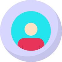 User Flat Bubble Icon vector